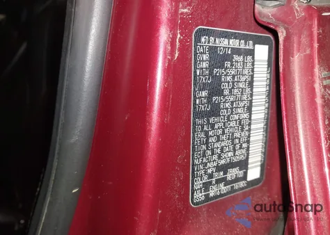 2015 Nissan Juke Sl z USA, uszkodzony, nr VIN JN8AF5MR7FT505957